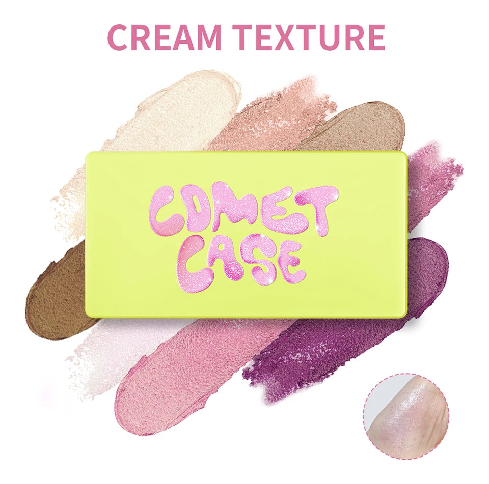 Curve Case Cream Eyebrow Cream Blush Highlighter Palette Matte Shimmer Finishes Shadow Tones Long-Lasting Cosmetics.