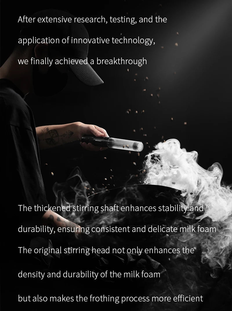 MHW-3BOMBER Official Electric Milk Frother Portable Home Barista Tools Kitchen Accessories.