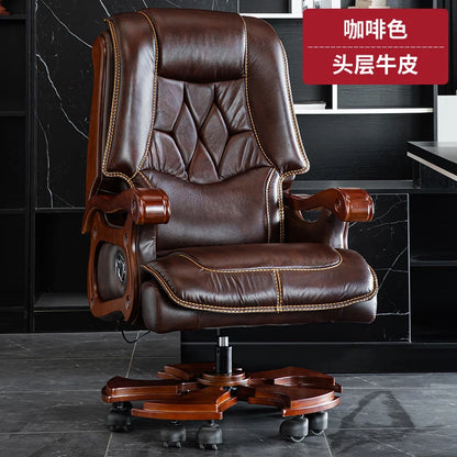 Business Leder Büro Computer Stuhl Liege Verstellbare Rückenlehne Executive Rotierenden Stuhl Massage Computer Büro Möbel