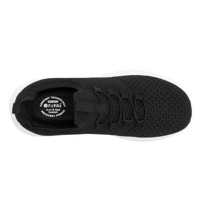 FitVille Herrenschuhe zum Hineinschlüpfen, leichte, breite Breite für Plattfüße, Plantarfasziitis, Fersenschmerzlinderung