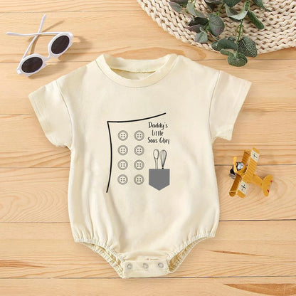 Sous Chef Baby Bodysuit lustige Blase Stram pler Baby Shirt Baby party Geschenk Papas Sous Chef Kleinkind Outfits.
