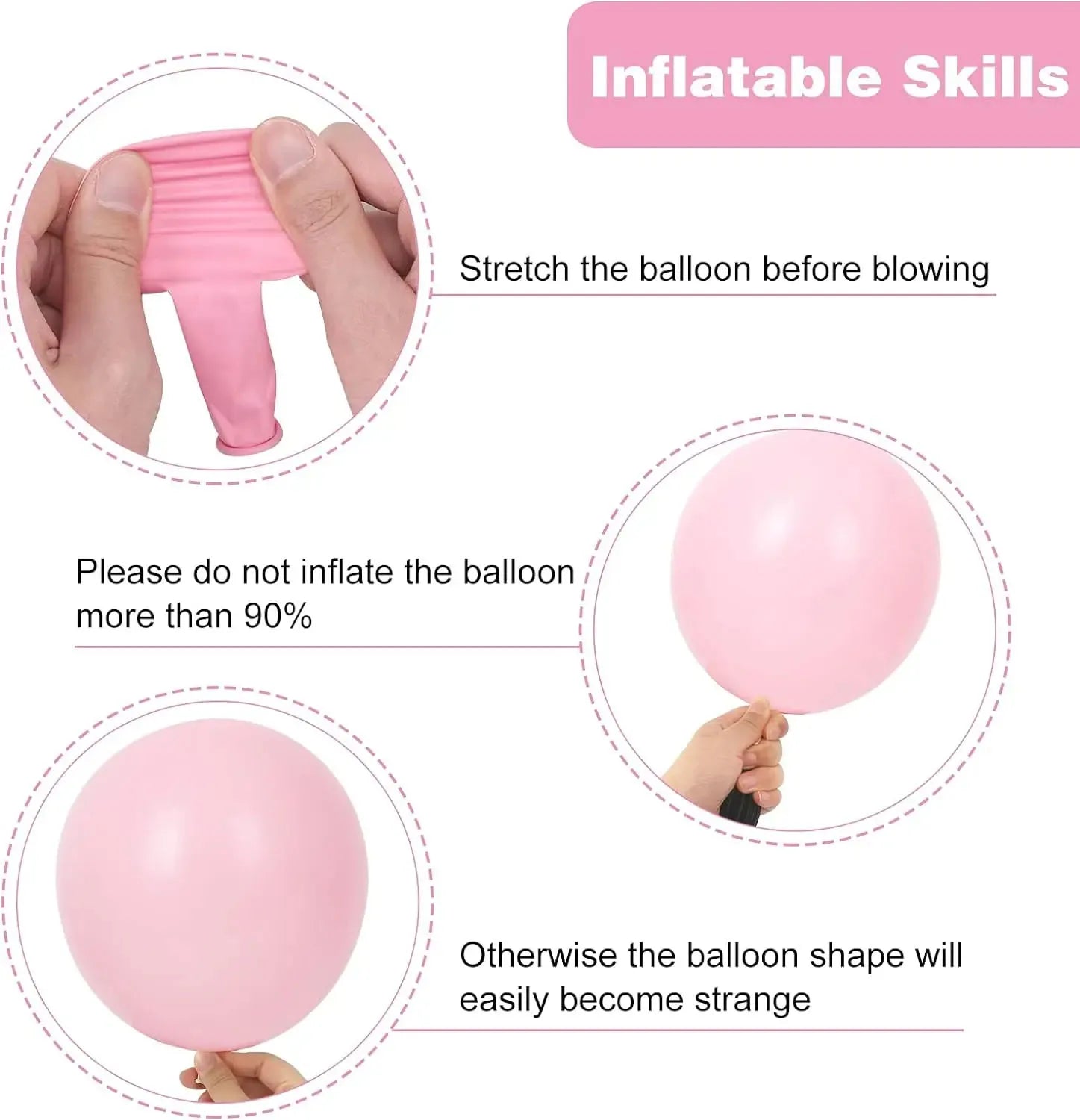 Pastell rosa Luftballons in verschiedenen Größen 18 12 10 5 Zoll für hellrosa Luftballons zum Geburtstag Valentinstag Hochzeits feier Dekoration.