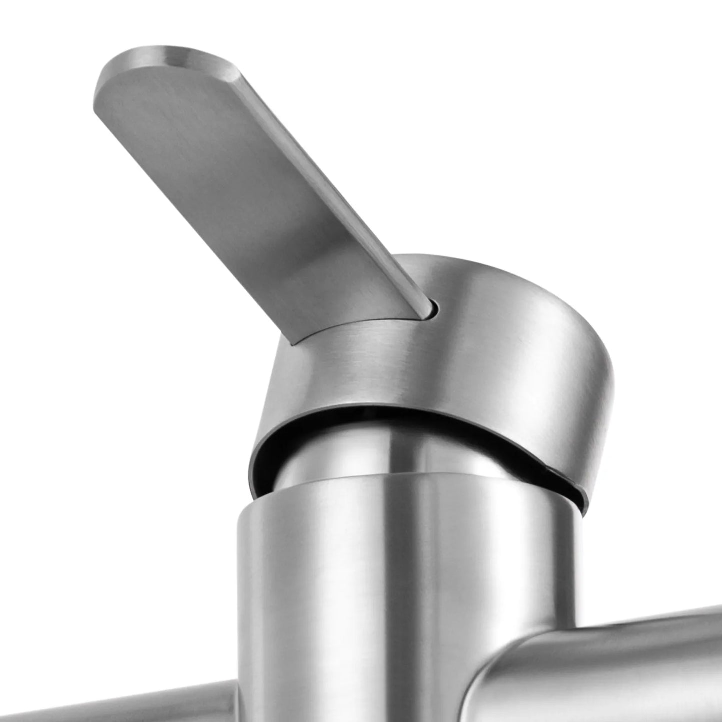 Wall-Mounted Kitchen Mixer Tap with Sprayer, 360° Swivel Stainless Steel Spout & Anti-Leak Design for Sink/Laundry, Black/Silver