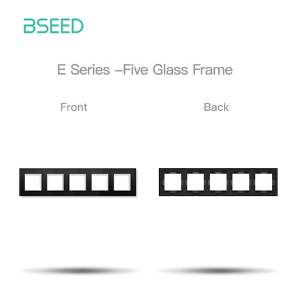 BSEED Zigbee-Schaltmodule Smart Click Lichtschalter Teile Schwarzer Glasrahmen DIY Kombination Wandsteckdosen USB-Anschluss E-Serie