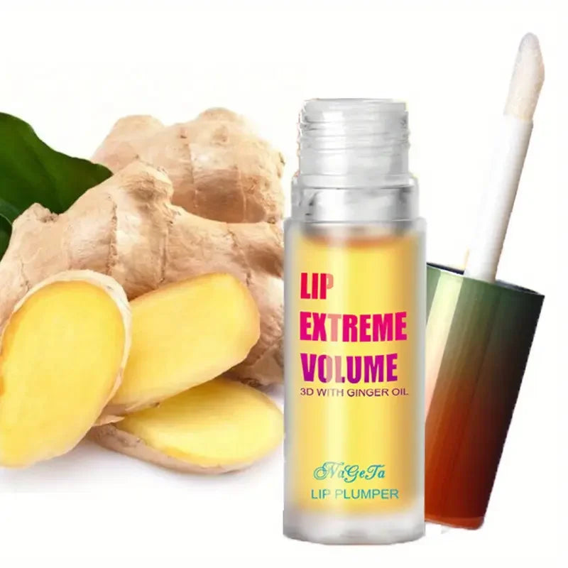 1/2Pcs Ginger And Mint Lip Plumper Oil Radiant,Plumping Lip Volumizing Serum for Smoother,Fuller Lips for Youthful and Sexy Look.