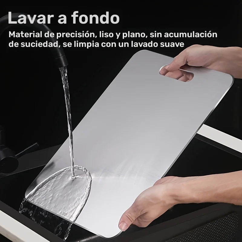 316 Stainless Steel Panel and Chopping Board Kitchen Household Thickened Double Sided Cutting Board Block Kneading Dough Board.