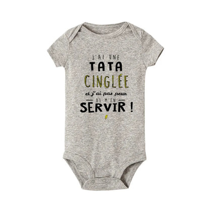 Ich habe eine verrückte Tante und ich habe es nicht Angst, Neugeborene Baby-Bodys, lustige süße Kleinkind-Säuglings-Overalls, Strampler-Outfits
