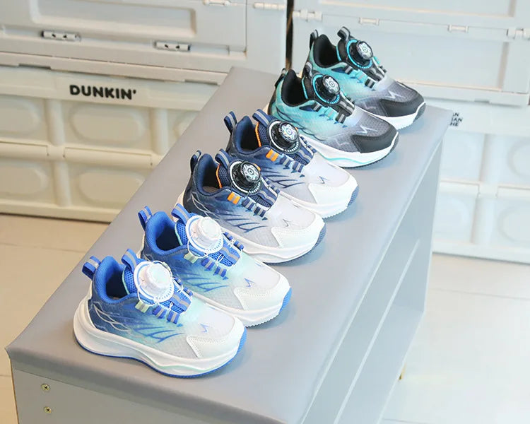 Tenis Child Shoe Casual Sneaker for Boy Kid Shoe for Girl Rotating Buttons Running Shoe for Girl Soft Sole Mesh Braeathable Shoe.