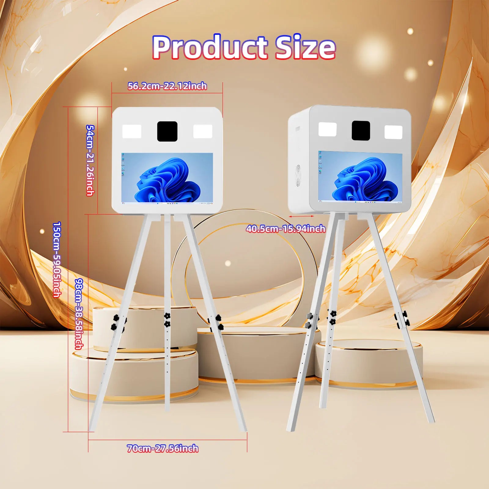 Camera Touch Screen Dslr Photo Booth Portable  21.5 Inch Selfie Photo booth Machine DSLR Booth for Wedding Party.