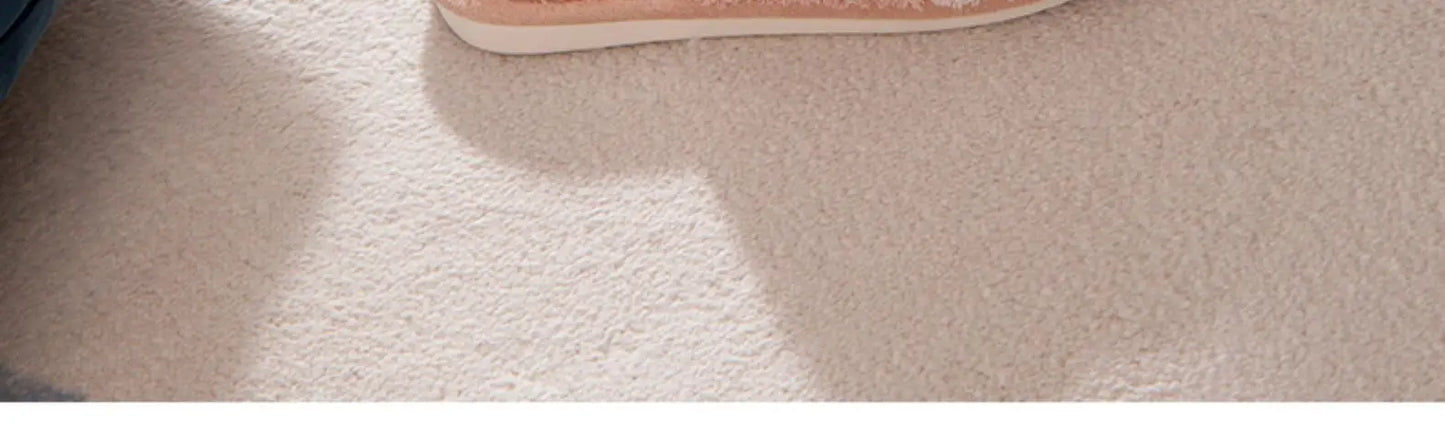 Evshine Cat Paw Warm Slippers For Women Winter Plush House Slippers Cute Fashion Fur Slippers Couple Indoor Bedroom Fuzzy Shoes.