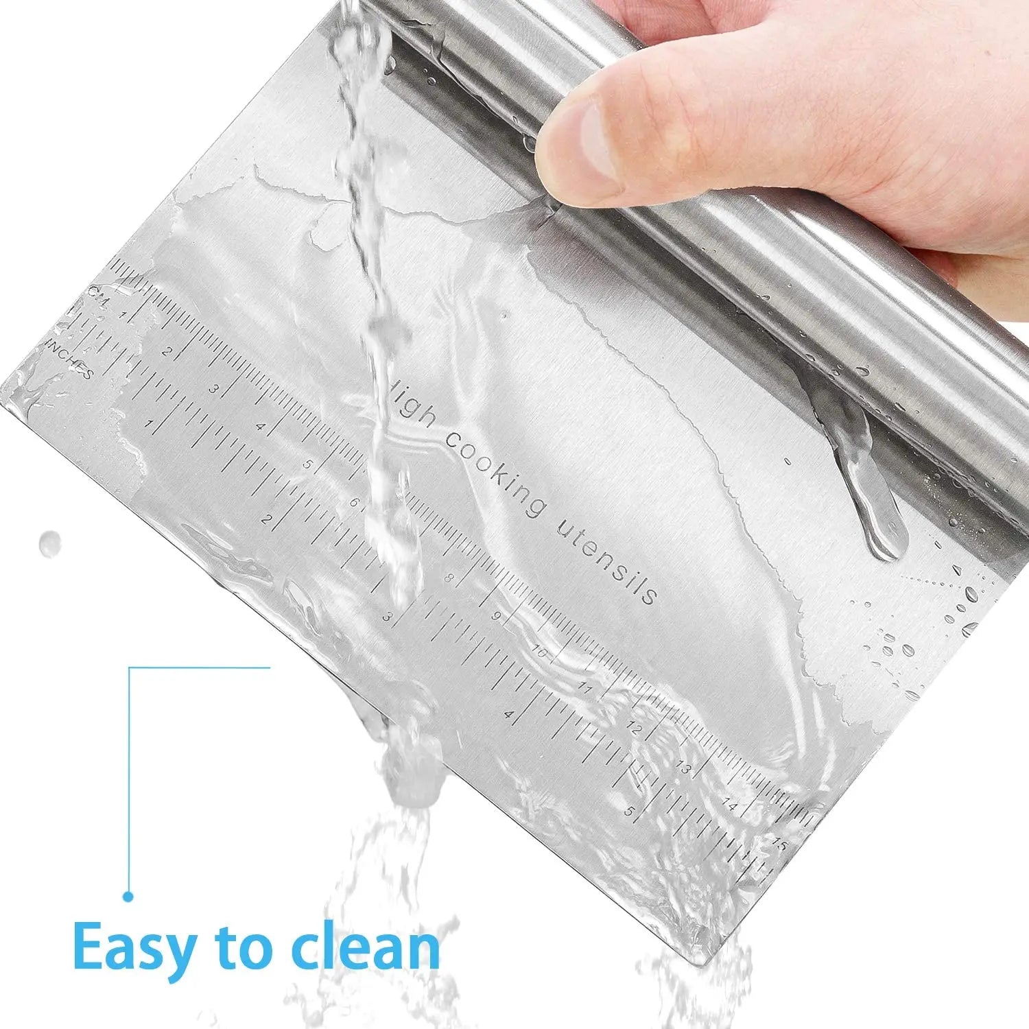 Stainless Steel Cake Scraper Pastry Cutters Baking Cake Cooking Dough Scraper Fondant Spatulas Edge DIY Baking Decorating Tools.