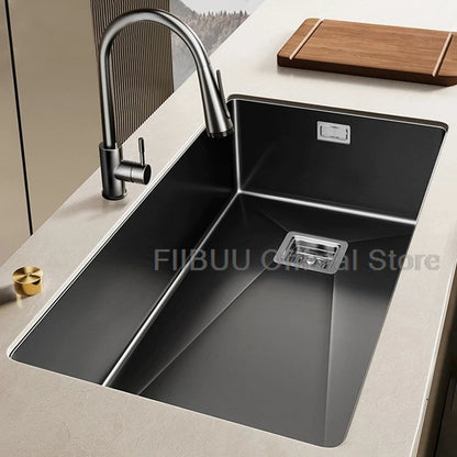 304 Stainless Steel Kitchen Sink Single Bowl Thickened Material Undermount Basin Vegatable Workstation With Drain Accessories
