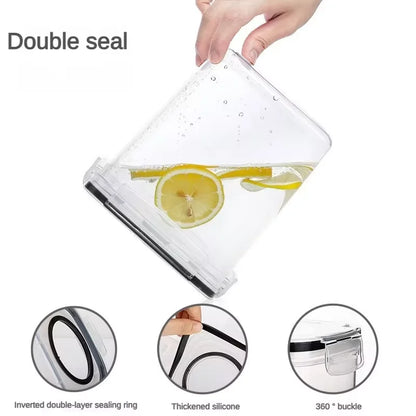 4PCS Kitchen Food Storage Tank Miscellaneous Grain Storage Box 2.5L/4L Set Transparent PP Sealed and Waterproof Storage Tank..