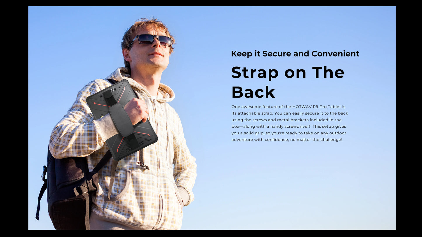 HOTWAV R9 Pro Rugged Tablet Android 14 11" FHD+ 20080mAh Pad 64MP Rear Camera 6GB 256GB Tablet PC With Super Camping light