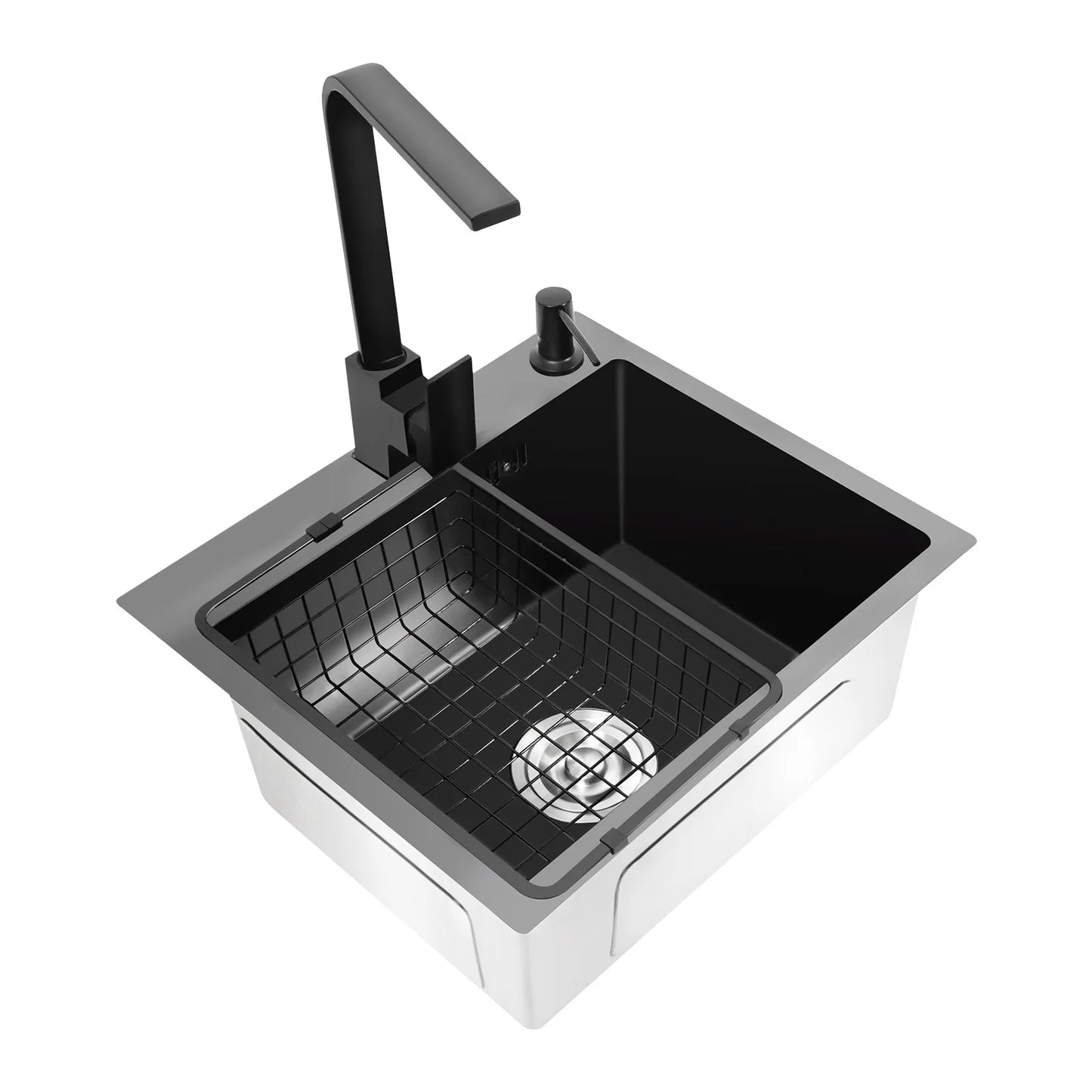 Komplettset für Küchenspüle mit 360° °   Drehbarer Wasserhahn für Familienrestaurant, Waschküche, Keller, Bar, Speisewagen, Dessert, Café