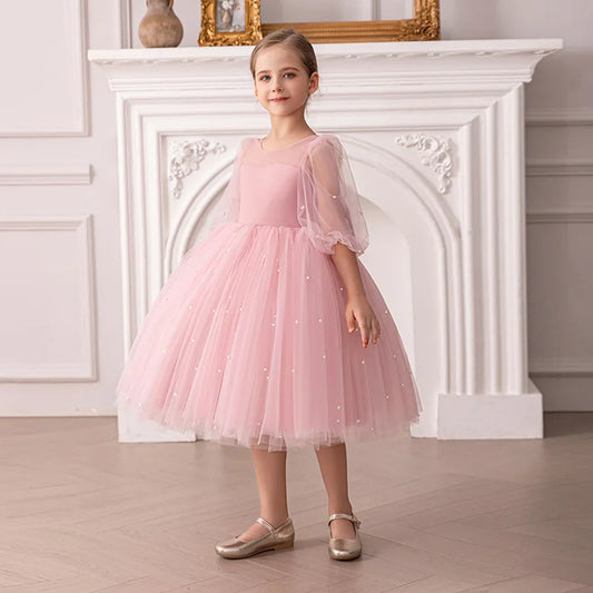 Kindergeburtstagskleider für Mädchen, elegante Kleider, Klavieraufführung, Mädchen-Prinzessin-Kleid, Brautjungfer, Hochzeiten, Abendkleid