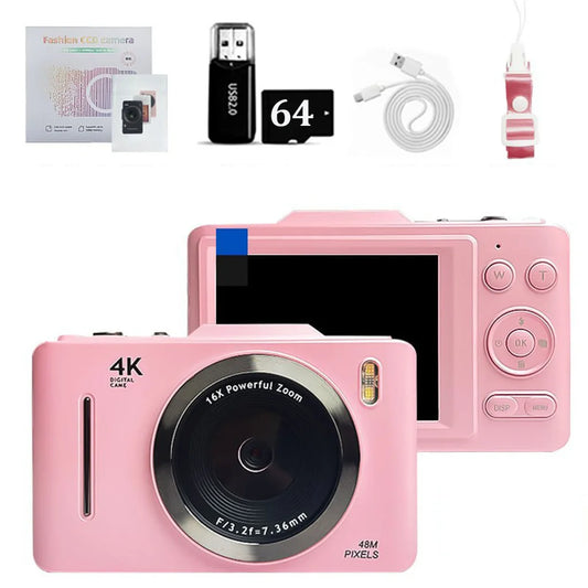 2.8 inch CCD HD 4K digital camera for Kids & students, portable and compact, perfect for family use.