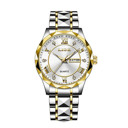 LIGE 2025 brand luxury women's watches waterproof luminous date day Ladies Watch stainless steel quartz watches for women reloj