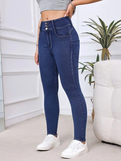 oversized spring summer autumn casual skinny jean vintage jeans woman 2025 denim trousers pencil pants.