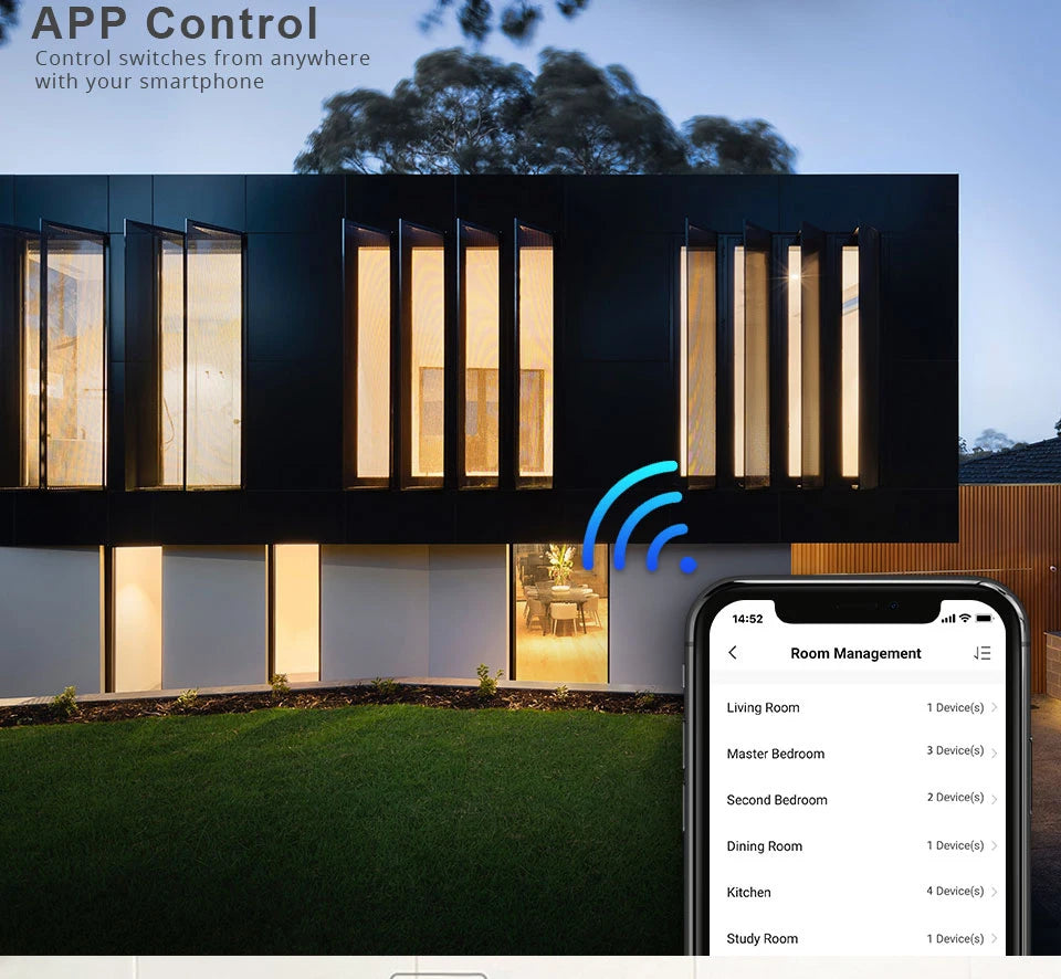 Tuya WiFi Touch Wand Smart Switch 1/2/3 Gang Licht Schalter Ohne Neutral Linie Smart Leben APP Steuerung unterstützung Alexa Google Hause.