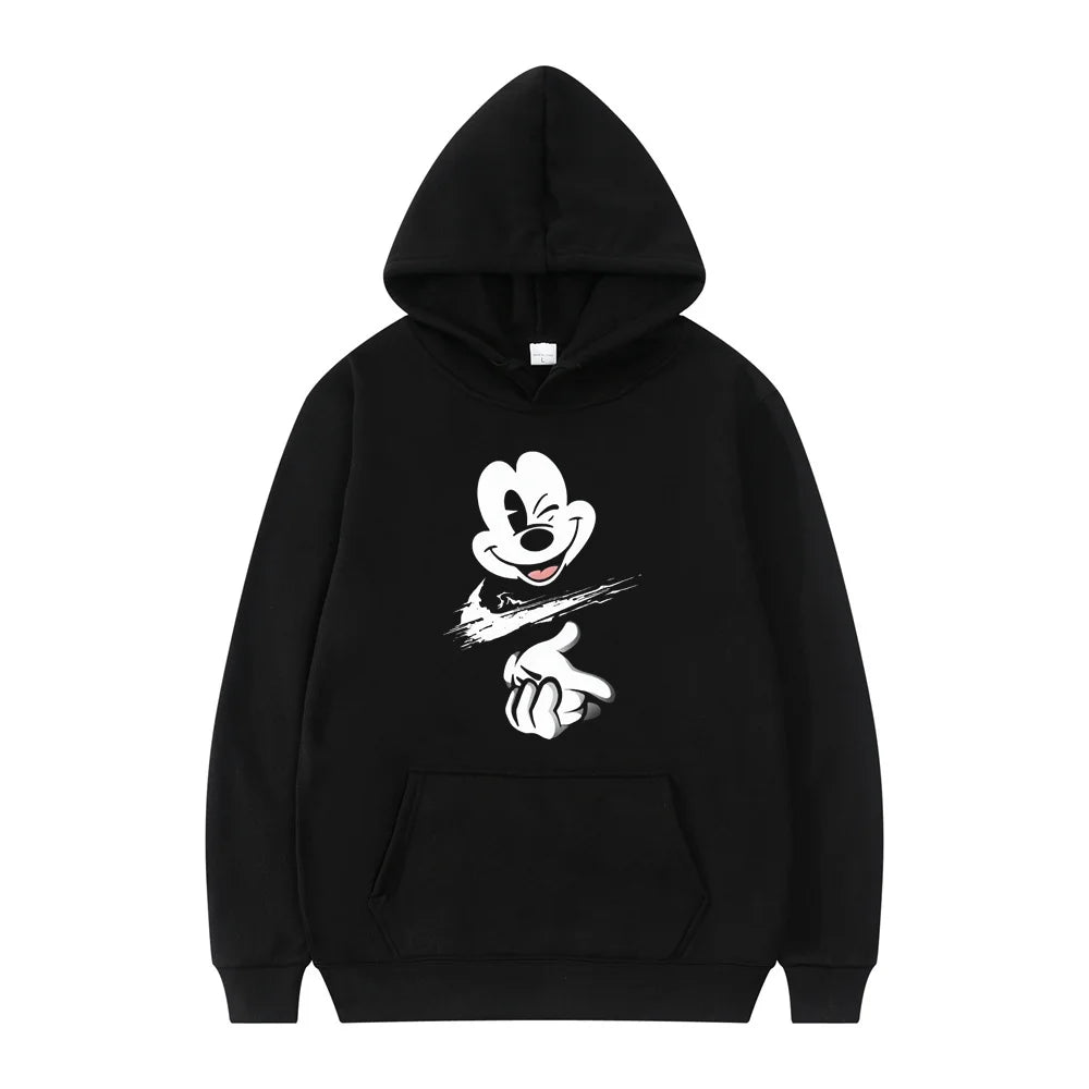 Disney Mickey Mouse Cartoon Anime Women Pullover Tops Spring Autumn Men Hoodie New Fashion Sports Oversized Sweatshirt Clothing.