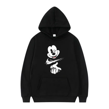 Disney Mickey Mouse Cartoon Anime Women Pullover Tops Spring Autumn Men Hoodie New Fashion Sports Oversized Sweatshirt Clothing.