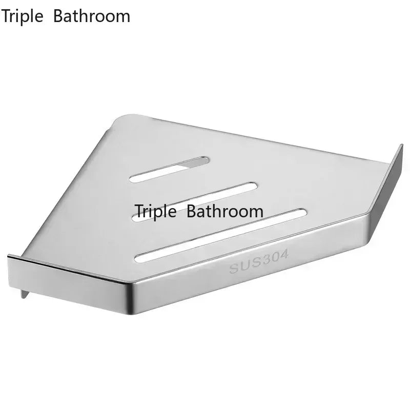 Bad Edelstahl Dusche Regal Wand-montiert Dreieck Korb Ecke Stehen Shampoo Dusche Gel Lagerung Halter Zubehör