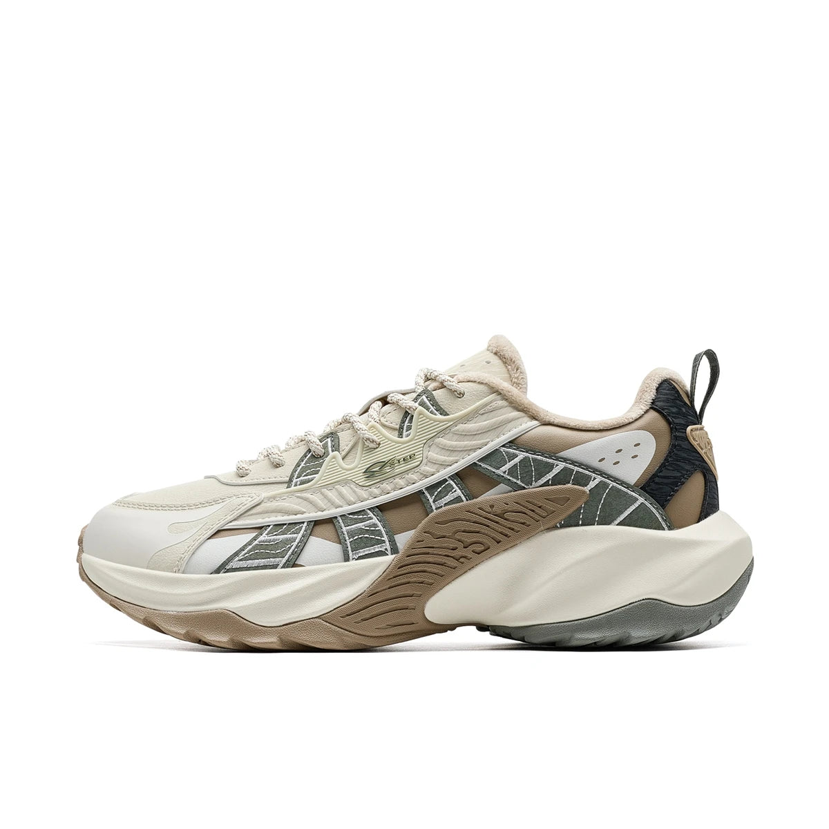 Xtep Flame 5.0 Men's Cotton Shoes 2024 Winter Comfortable Lightweight Heightening Rabbit Fur Warm Retro Casual Shoe 976419370048