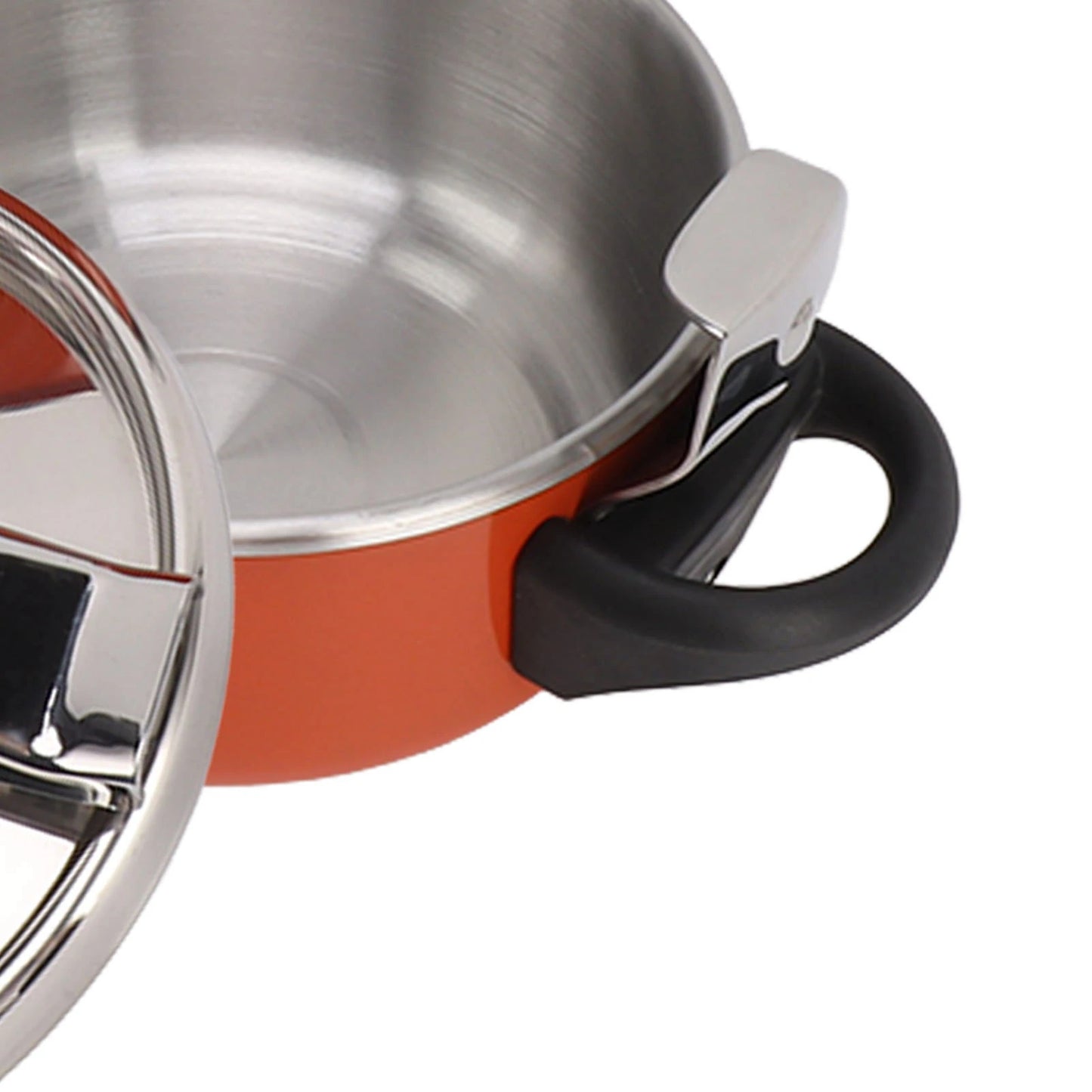 2L 2 Liter Stainless Steel Double Bottom Mini Pressure Cooker Canner For Gas Stoves Induction Stove Kitchenware Kitchen Supplies.