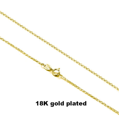KISS MANDY Genuine 925 Sterling Silver Bead Chain Necklace for Women Fashion Cable Neck Chain 18K Gold Handmade Jewelry SC06.