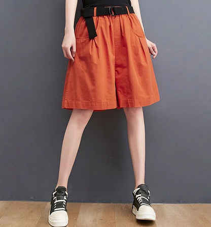 Women's Shorts Half Baggy Mid Length Wide Black Female Short Pants Loose Bermuda Knee Low Price Classic Harajuku Fashion New In.