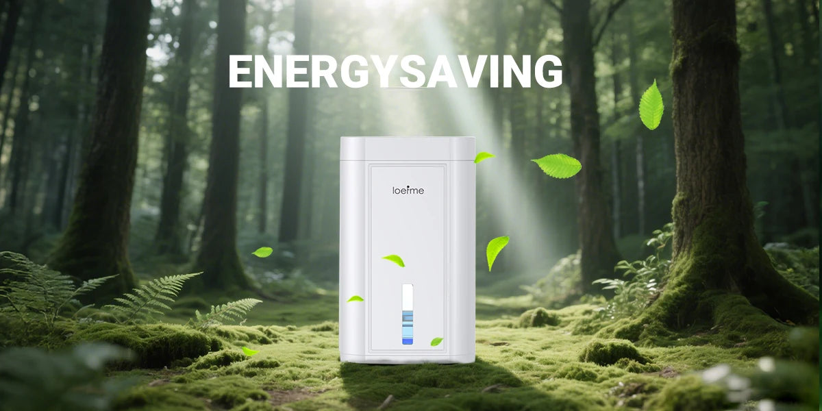 LOEFME 1000ml Portable Dehumidifier for Home Bedroom Office Kitchen Portable Dehumidifier Silent Auto Shut Off 7 Colorful LED.