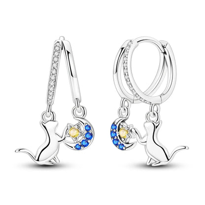 2025 New 925 Sterling Silver Hoop Earrings Flowers Zircon Drop Earrings Stud For Woman Fine Birthday Wedding Party Jewelry Gifts