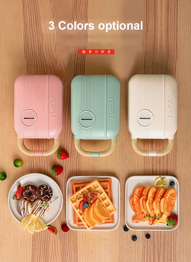 650W Electric Sandwich Maker Waffle Machine Toaster Baker Takoyaki Pancake Donuts Sandwichera Breakfast Machine 220V.