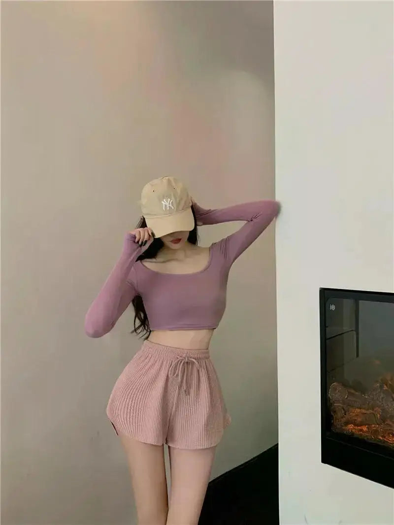 Women Gym Fitness Running Shorts Women's Summer Thin Style Loose Casual Large Size Wide Leg High Waist A-word Sports Hot Pants.