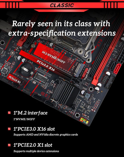 SOYO X79 Game Motherboard LGA 2011 Set with E5 2650 V2 CPU 32G【16G*2】DDR3 ECC RAM Memory M.2 NAME Computer components Mainboard.
