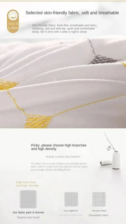 High Quality Pillow Feather Velvet High Rebound Pillow Core For Household Adult Single Neck Protection  To Aid Sleep Pillow Core.