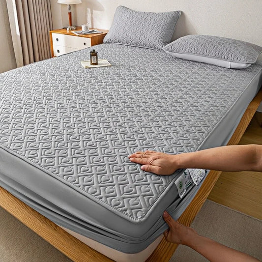 WOSTAR Thicken quilted mattress protector cover 180x200 couple luxury double bed elastic fitted sheet style bed protection pad.