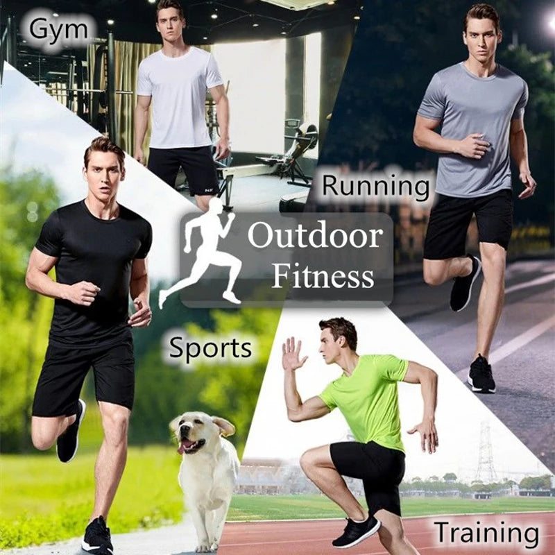 Summer Ice Silk Short Sleeve T-Shirt Men New Quick Dry Breathable Air Conditioning Outdoor Sun Protection Running Outer Wear.