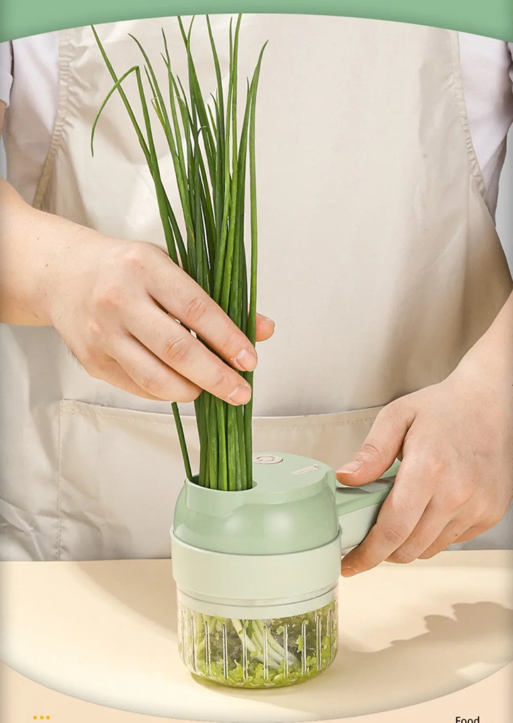 Electric Vegetable Cutter Set Handheld Wireless Garlic Masher Food Chopper Meat Grinder Machine Peel Slice Kitchen Accessories.