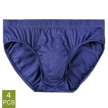 4 Pcs/Lot Men's 100% Cotton Breathable Briefs Comfortable Male Underwear Lingerie Panties Underpants Plue Size Xl -5Xl