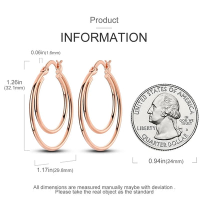 925 Sterling Silver Gold Color Circular Hoop Earrings Golden Earring Fit Original Charms Diy Fine Jewelry For Fashion Women