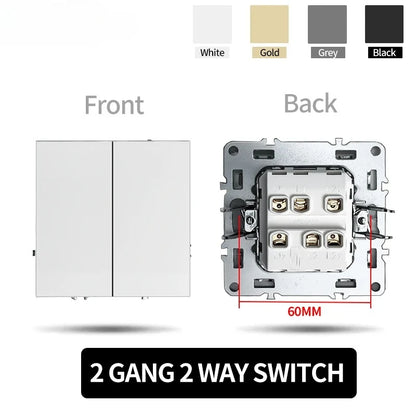 80 mm Typ Rahmen Steckdose 1/2-Wege-Wandknopfschalter USB Typ-C-Anschlüsse Steckdose EU-Standard für Deutschland DIY Teil freie Kombination