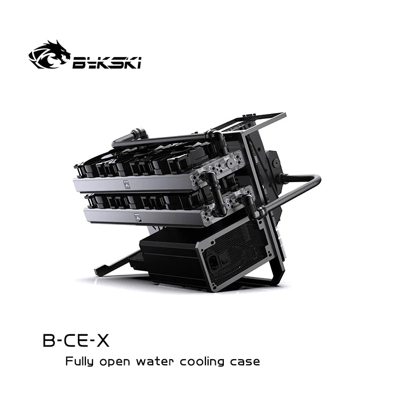 Granzon B-CE-X Open Frame Chassis Distro Plate Water Cooling Computer Case Vertical Horizontal, DIY Display.