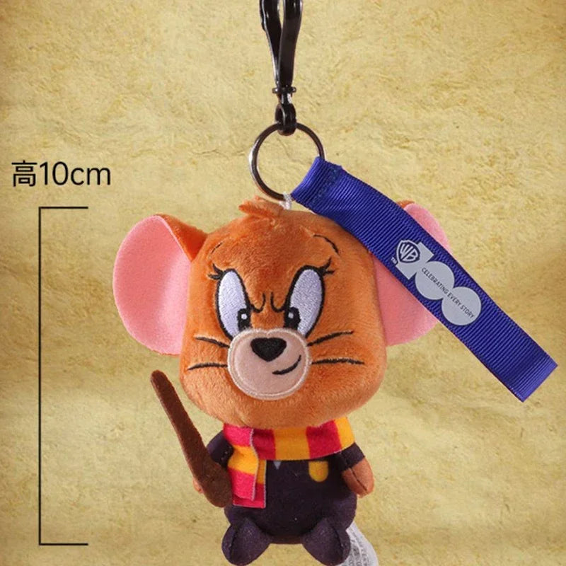 Exclusive Warner 100th Anniversary Tom and Jerry Plush Doll in Harry Potter Costume, Cute Small Keychain Stuffed Animal Gift.