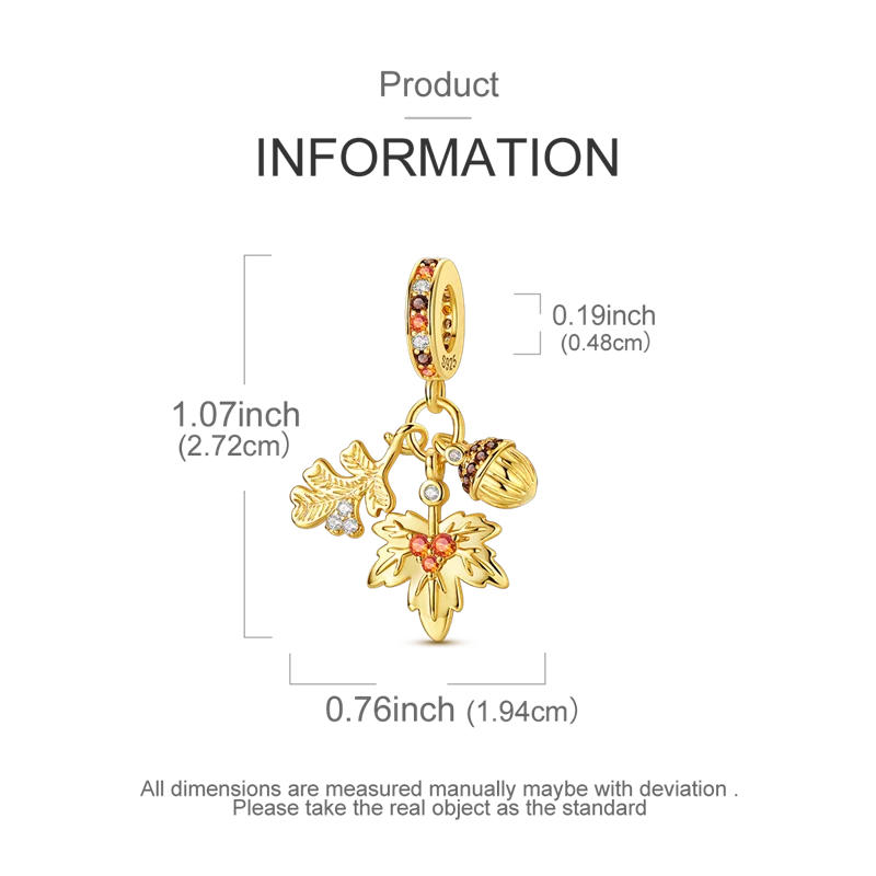 Gold Series DIY Charms Bead Original 925 Sterling Silver Inlaid Zirconium Sun Leopard Pendants Fit Bracelet Jewelry Gift Marking