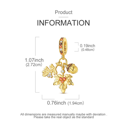 Gold Series DIY Charms Bead Original 925 Sterling Silver Inlaid Zirconium Sun Leopard Pendants Fit Bracelet Jewelry Gift Marking