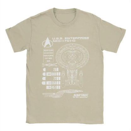 Stars Treks T Shirts Men 100% Cotton Funny T-Shirts Round Neck Tee Shirt Short Sleeve Clothes Gift Idea.