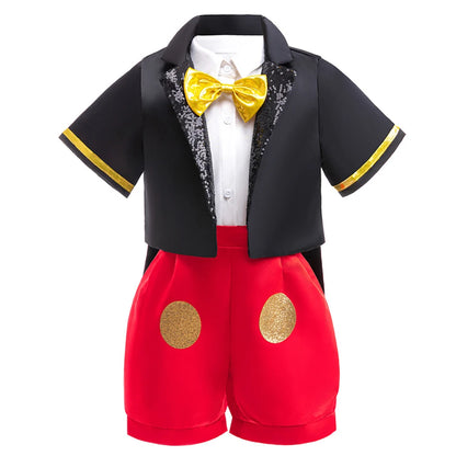 Disney Mickey Minnie Maus Polka Dot Cosplay Baby Mädchen Jungen Kostüm Kinder Maskerade Kleidung Kinder Halloween Karneval Kleid