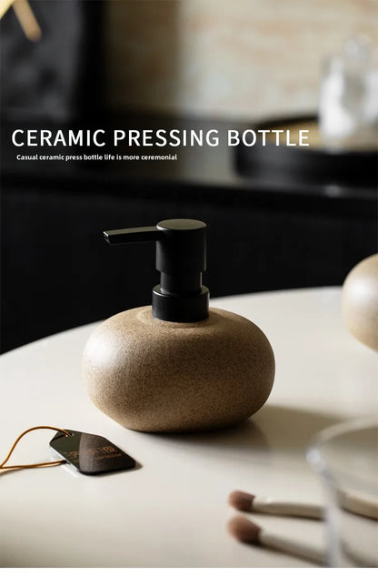 Nordic Keramik Lotion Flasche Squeeze Flasche Bad Seife Spender Shampoo Körper Lotion Conditioner Flasche Bad Zubehör